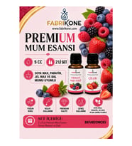 Premium Mum Esansı 5 cc 2'li Set - Orman Meyvesi, Çilek - Soya Wax, Parafin, Jel Wax ve Bal Mumu Uyumlu BKFAB2OMCK5
