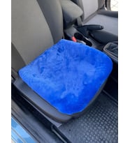 Yumuşak Tüylü Peluş Serme Oto Koltuk Koruyucu Minder Ön Tekli Mavi
