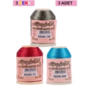 3 Adet Altınbaşak Oya ve Dantel İpi 20 gr - Royaleks - No: 074 - 696 - 198