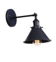 Mylights Retro Rustik Mafsalı Siyah Hareketli Aplik Duvar Aplik T