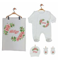 Pia Baby Gl 2202 İsme Özel Battaniyeli Tulum Set