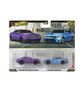 Hot Wheels Premium JHW47 Car Culture 2 Pack 2018 Dodge Challenger Srt Demon // 2015 Dodge Charger SRT