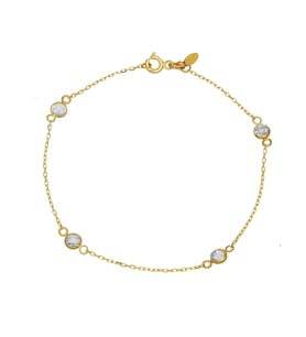 Barika Jewelry Kadın 14 Ayar Altın Taşlı Bileklik