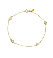 Barika Jewelry Kadın 14 Ayar Altın Taşlı Bileklik