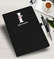 Kişiye Özel harf Tasarımlı  İsme Özel Defter ve Kalem