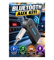 Bluetooth AUX Araç Kiti Siyah – Kablosuz Müzik Aktarım Adaptörü