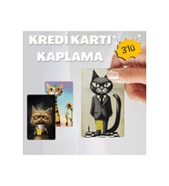 Sevimli Kediler Kart Kaplama 3'lü Set no3 Kredi Kartı & Akbil Sticker