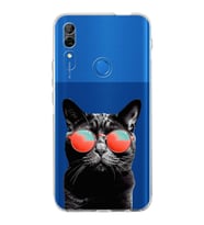 PrintiFy Huawei P Smart Z ile Uyumlu Kedi 3 Kamera Korumalı Şeffaf Kılıf