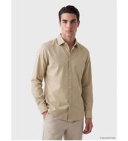 LCWAIKIKI Classic Bej Regular Fit Erkek Gömlek