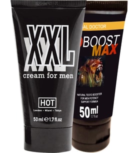 Hotxxl 50 Ml Cream Men Hardener Delayer Enlarger + Eroboost Erkeklere Özel Boyut Kremi Bkn1Ek357