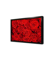 Kırmızı Güller Çerçeveli Mdf Tablo