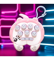 YÜKSEK KALİTE MİNİ PEMBE POPİT YENİ NESİL ANAHTARLIKLI POPİT OYUNCAK POPİT SESLİ LED IŞIKLI POPİT