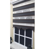 StorBurada Pliseli Zebra Stor Kahverengi Renk Geçişli Etek Dilimli ST 023