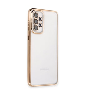 Samsung Galaxy A33 5g Kılıf Kamera Korumalı Lensli Silikon - Gold