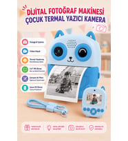 Çocuk Termal Yazıcılı Dijital Fotoğraf Makinesi 2.4 İnç IPS Ekran Video Kay