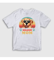 Presmono Unisex Çocuk Beyaz Golden Retriever Mom Dog Hediye Köpek T-Shirt 537868tt