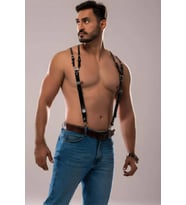 Mulvxbrf Brf02 Erkek Omuzdsan Askılı Deri Harness - Brfm140 (Mulvix)