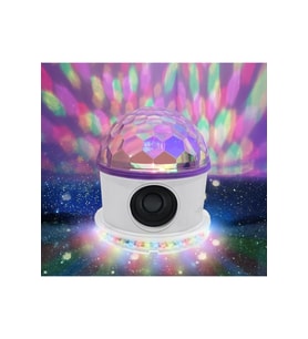 Renkli RGB Işıklı Kristal Görünümlü Bluetooth Gece Lambası (Krem)