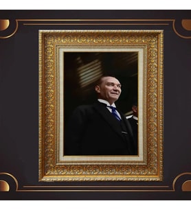ÖZEL SERİ ALTIN VARAKLI ATATÜRK TABLO S1032