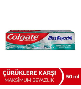Colgate Max Whıte Max Beyazlık Beyaz Kristaller Diş Macunu 50 Ml