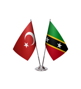 Saint Kitts Ve Nevis İkili Masa Bayrağı