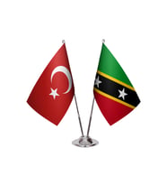 Saint Kitts Ve Nevis İkili Masa Bayrağı