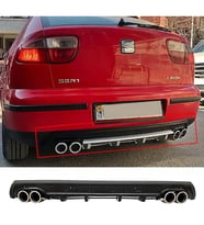 Seat Leon Mk1 Siyah Difüzör Çiftli Yuvarlak Egzoz Görünümlü D Tip Difizör