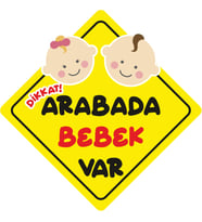 Bebek Var Sticker Oto Araba Sticker 19 x 19 cm