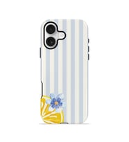 iPhone 17 Vorian Çift Katmanlı Kılıf Blue Lemon Blossom