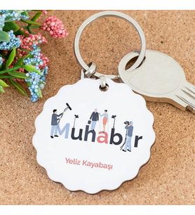 Kişiye Özel Muhabir Papatya Anahtarlık