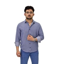 Erkek Spor Silim Fit Uzun Kol Gömlek G5011 BGL-ST04495 (Mavi)