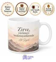 Kişiye Özel Zirve Molası Baskılı Kupa Bardak İsimli Hediye