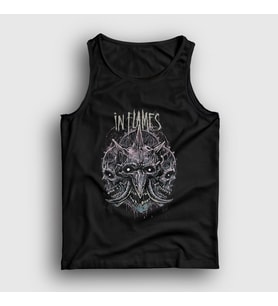 Presmono Unisex Siyah Skulls In Flames Atlet 84947tt