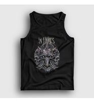 Presmono Unisex Siyah Skulls In Flames Atlet 84947tt