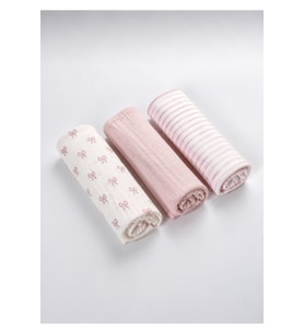 Müslin Örtü & Battaniye 3'lü Set %100 Pamuk Oeko-teks Sertifikalı 80X80 Cm