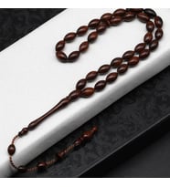 Kişiye Özel Kutulu Yılan Ağacı Arpa Kesim Tesbih 6x10 mm – Doğal Ağaç Dokulu Hediyelik Tesbih