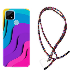 Realme C11 C21 C21Y C25Y C11 2021 Kılıf Boyun Asklı Rasta Silikon Renk Cümbüşü 1631
