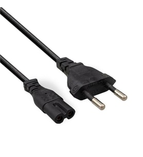 1.5 Metre 2 Pin Teyp Fişi ve Kablosu C7 Güç Kablosu Siyah - M-1303E