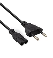 1.5 Metre 2 Pin Teyp Fişi ve Kablosu C7 Güç Kablosu Siyah - M-1303E