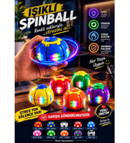 Spin Ball Led Işıklı Bas Döndür Stres Giderici Renkli Mekanizmalı Fidget Spinner Top Oyuncak Fırfırik 7 Cm