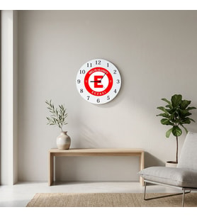 Eczacılara Özel İsimli Cam Saat - Eczane Logolu Mesleki Hediye 30 CM