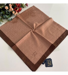 Levidor Premium Monogram Eşarp Gül Kurusu-Kahve GX0219
