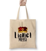 The King Of Football Lionel Messi Artwork Bez Çanta Uzun Saplı