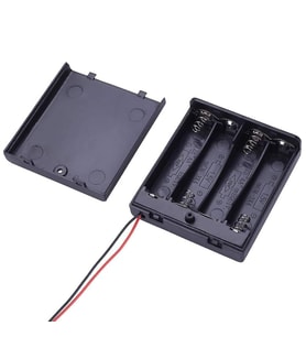 Powermaster 4 lü AA Kalep Pil Kapaklı Switch li Pil Yuvası Ardunio Deney İçin Pil Yuvası IC-233F