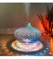 Çeşithane Kristal Küre LED Gece Lambası 3D Galaxy Işıklı Dekoratif Masaüstü Lamba