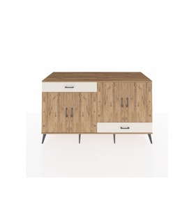 Kronos Konsol 5 Raflı 2 Çekmeceli 4 Kapaklı 176x59x99 Çam-Çam/Aytaşı