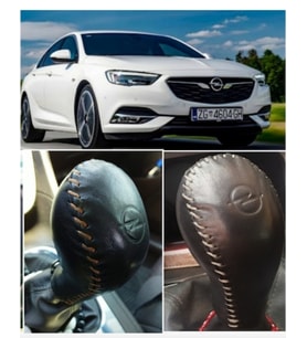Opel Insignia  B Uyumlu Vites Kılıfı El Yapımı Hakiki Deri (Kırmızı)
