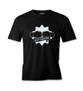 Keep Fighting Boxing Siyah Erkek Tshirt
