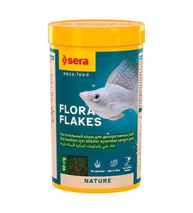 Sera Flora Flakes Nature 250 ml 60 g Skt: 12/2028 Orjinal Kutusunda Bitkisel Pul Balık Yemi