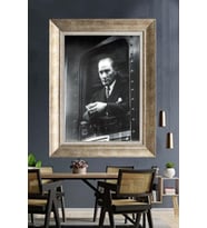 Gümüş Çerçeveli Atatürk Tablo za370